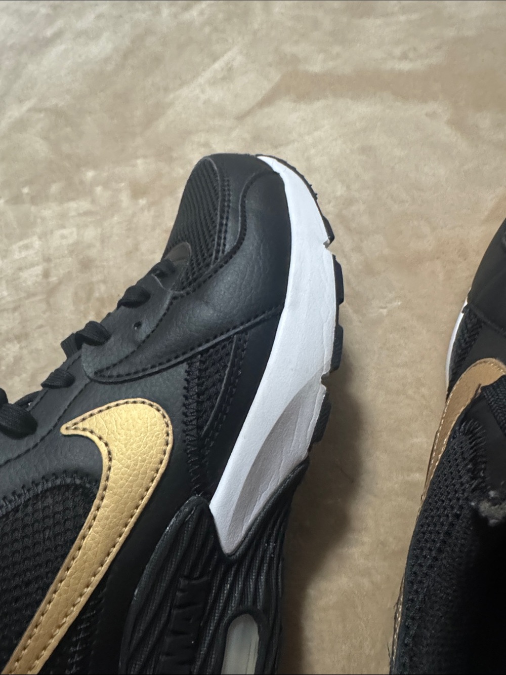 Nike Black Sneakers with Tan Swoosh Accent - Picture 11 of 13